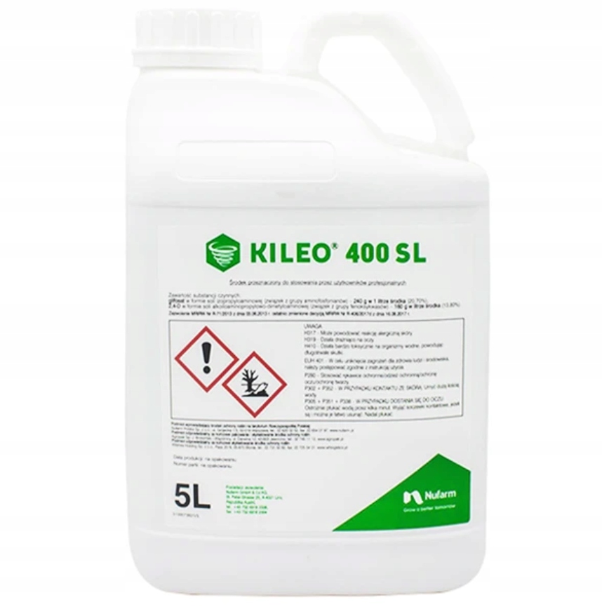 Kileo 400SL 5L Glifosat 2,4D Totalny Herbicyd