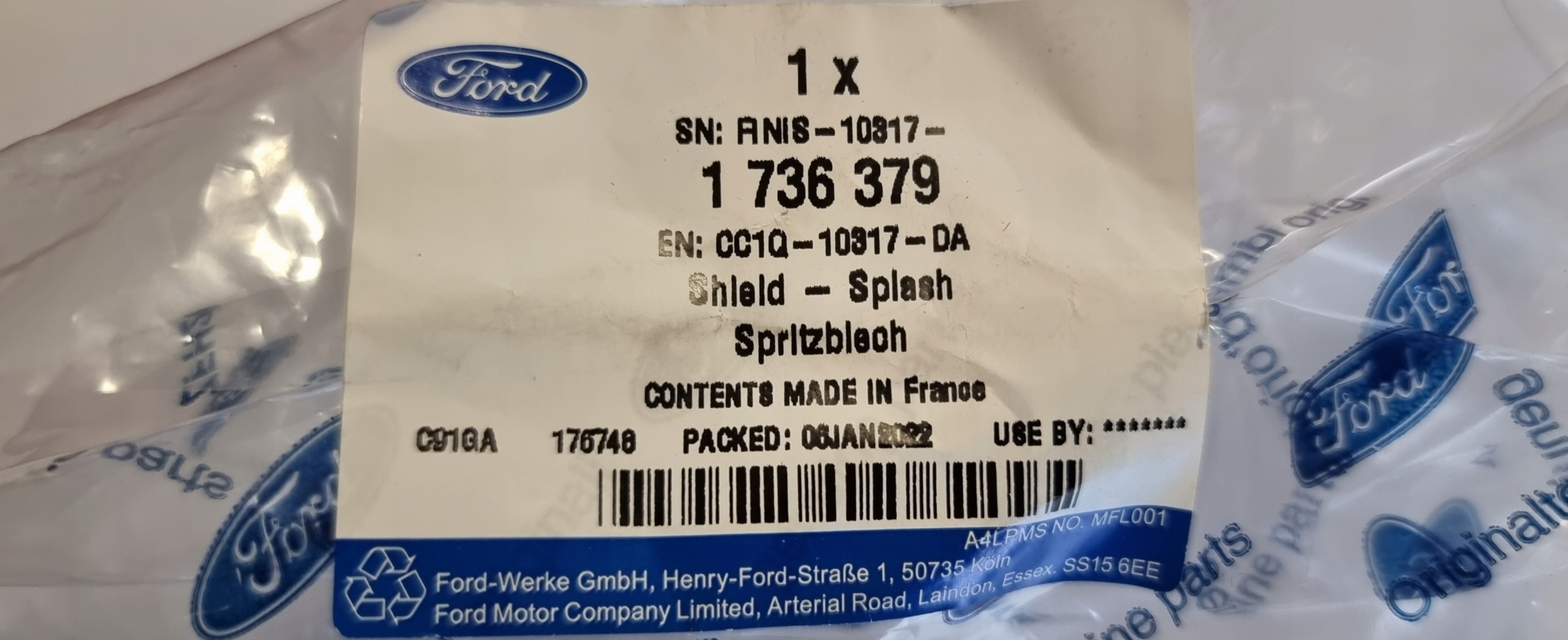 OSŁONA GÓRNA PASKA KILNOWEGO FORD TRANSIT OD 2011-_ 1736379 _ CC1Q-10317-DA Producent części Inny