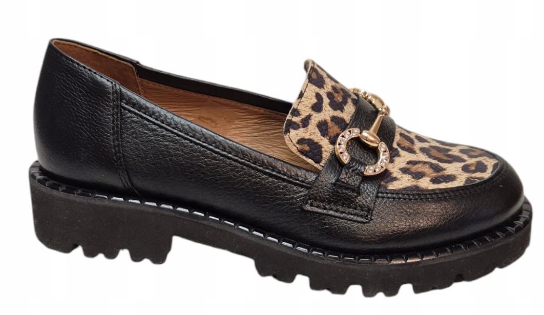 Gamis 7684 Polobotky černé Panterka kůže Hrách vel.41