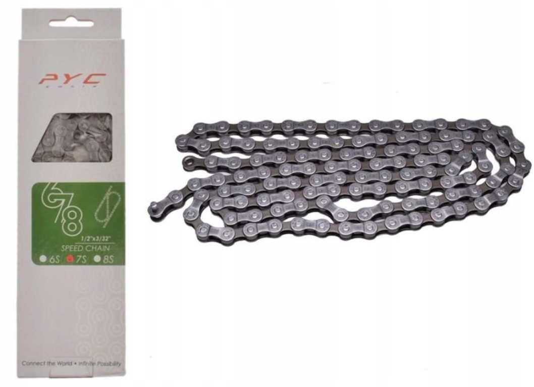 Łańcuch rowerowy 7 rz. Pyc P7002 1/2" x 3/32" 116L