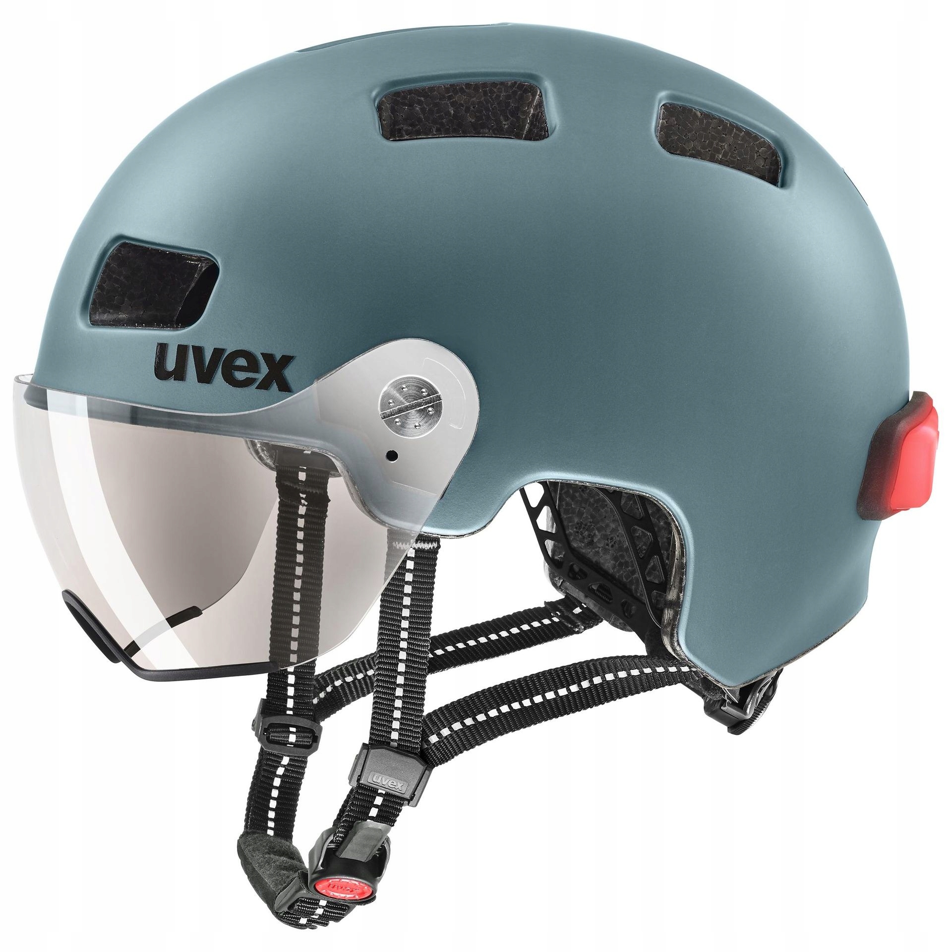 Cyklistická přilba Uvex Rush Visor Deep Turquoise Matt L 58-61 cm