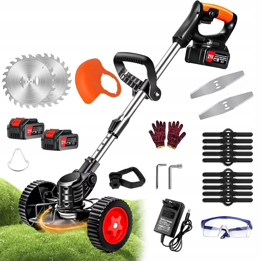 Akumulátorová sekačka na trávy pro akumulátory 21 V, sada 4,0 Ah