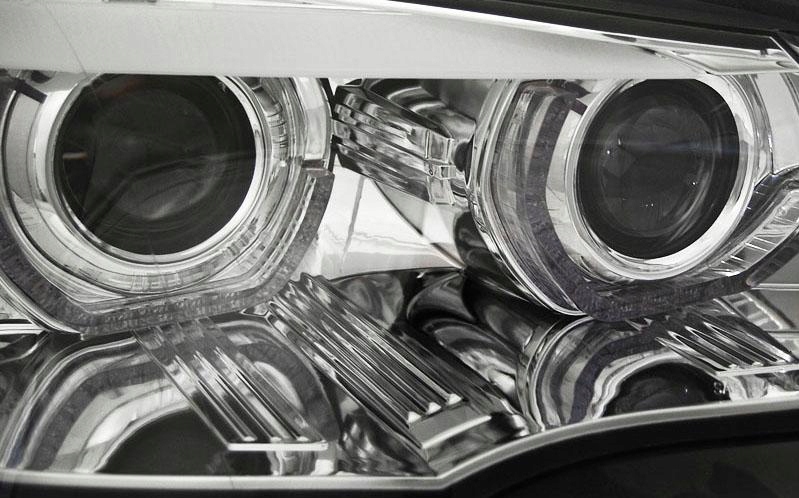LAMPY BMW X5 E70 07-10 AE DRL LED CHROME AFS HID Strona zabudowy lewe + prawe