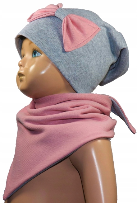 

Czapka i Chusta Komplet Dziewczynka Bawełna 42-58