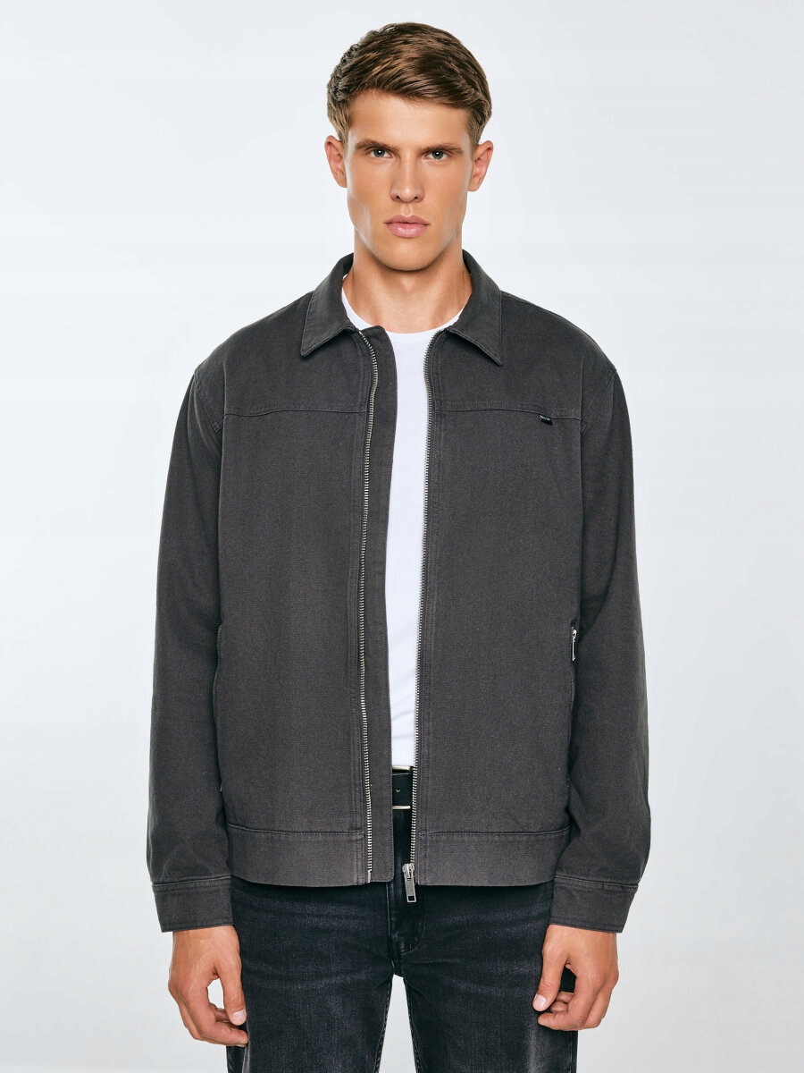 Big Star Pánská bunda s límcem černá Braydon 906 XL