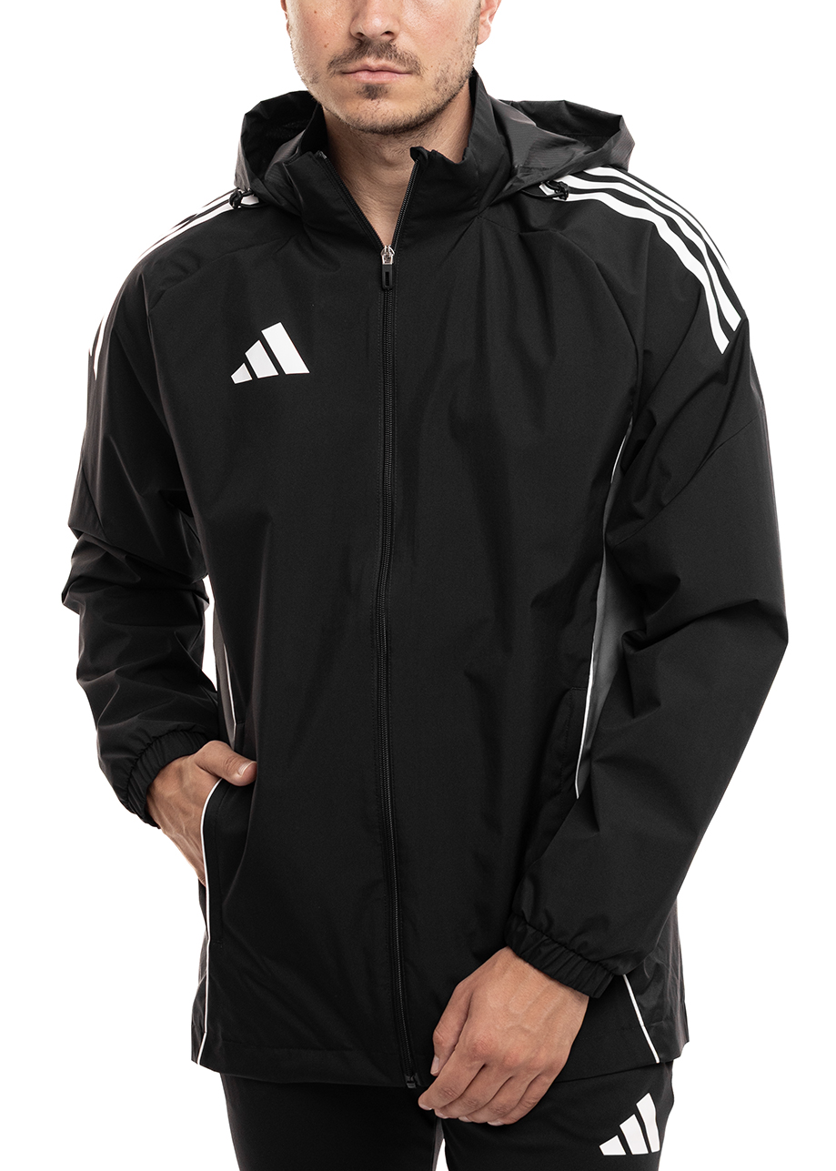 Pánská bunda adidas Větrovka s kapucí Sportovní černá Tiro 25 vel M