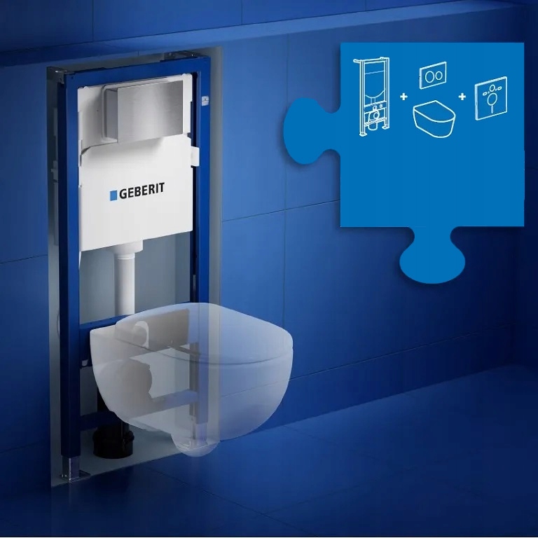 ZESTAW PODTYNKOWY WC GEBERIT DUOFIX PRZYCISK CHROM MISKA BEZKOŁNIERZOWA Kod producenta 118.343.00.2