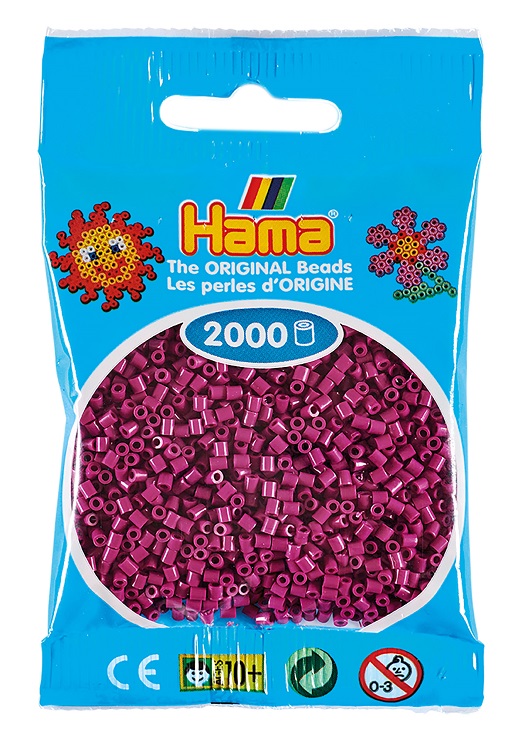 

Koraliki Hama Mini 2000 Sztuk 501-82 Ciemna Fuksja