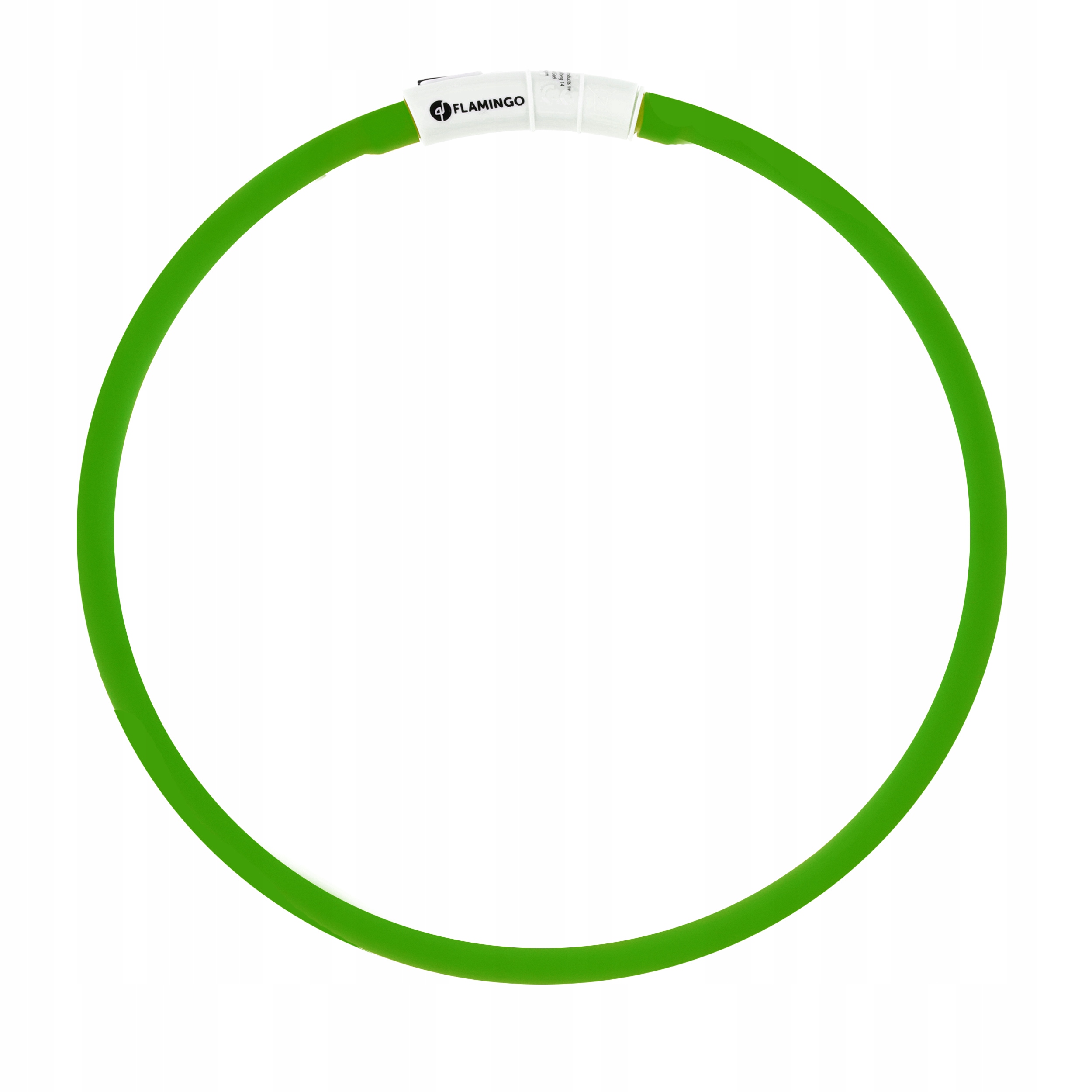 2 x Led obojek pro psa Flamingo Nera zelený 16 mm