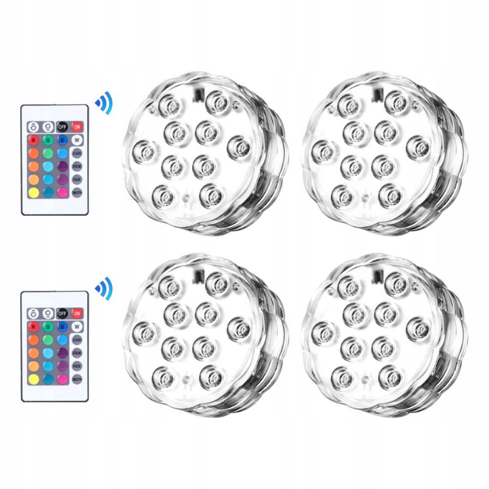 4x LAMPA BASENOWA LED RGB BASEN ŚWIATŁO PILOT
