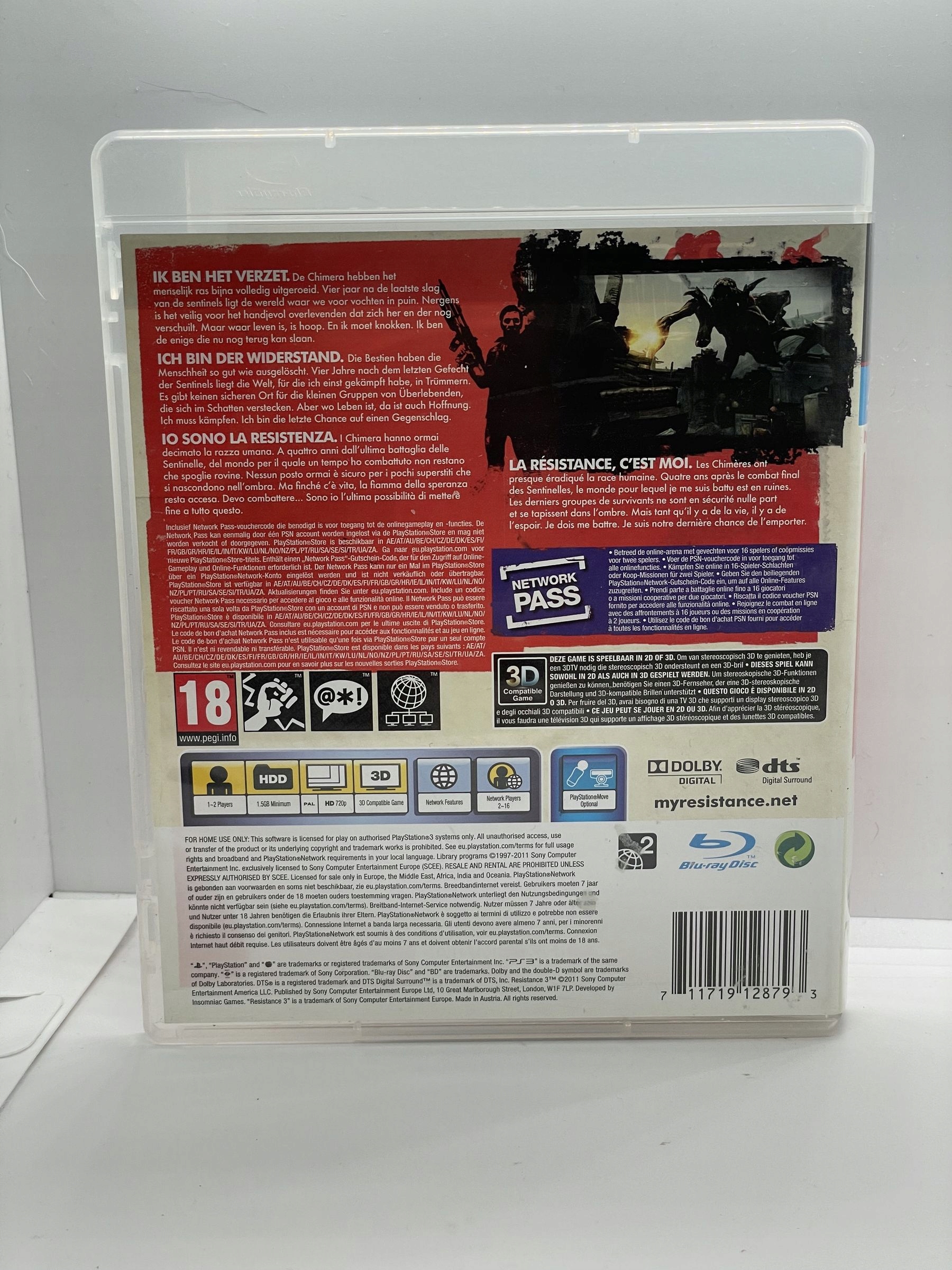 Resistance 3 PS3 PlayStation 3 Platforma PlayStation 3 (PS3)