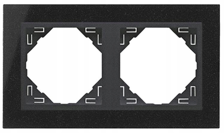 Efapel Petra Rámik 2-NÁSOBNÝ Grafitový Žula 90920TGS