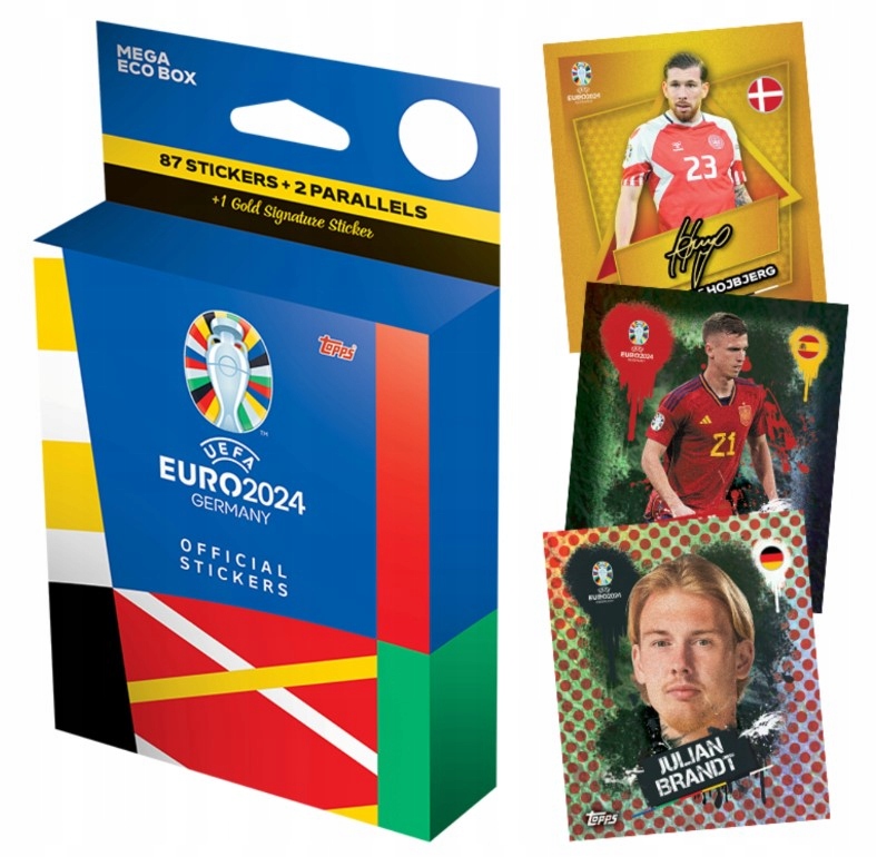 BLISTER 90 NAKLEJKI UEFA EURO 2024 TOPPS NAKLEJKI SPECJALNE + AUTOGRAF Wydawca TOPPS