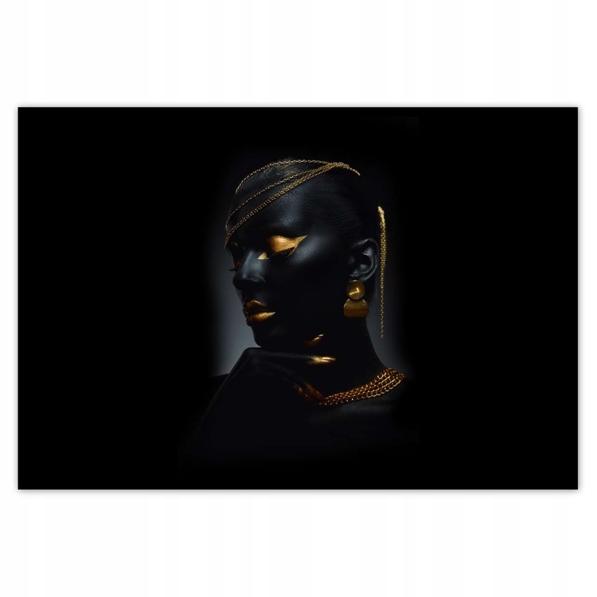 Fototapety 152x104 Hlava se zlatými ozdobami