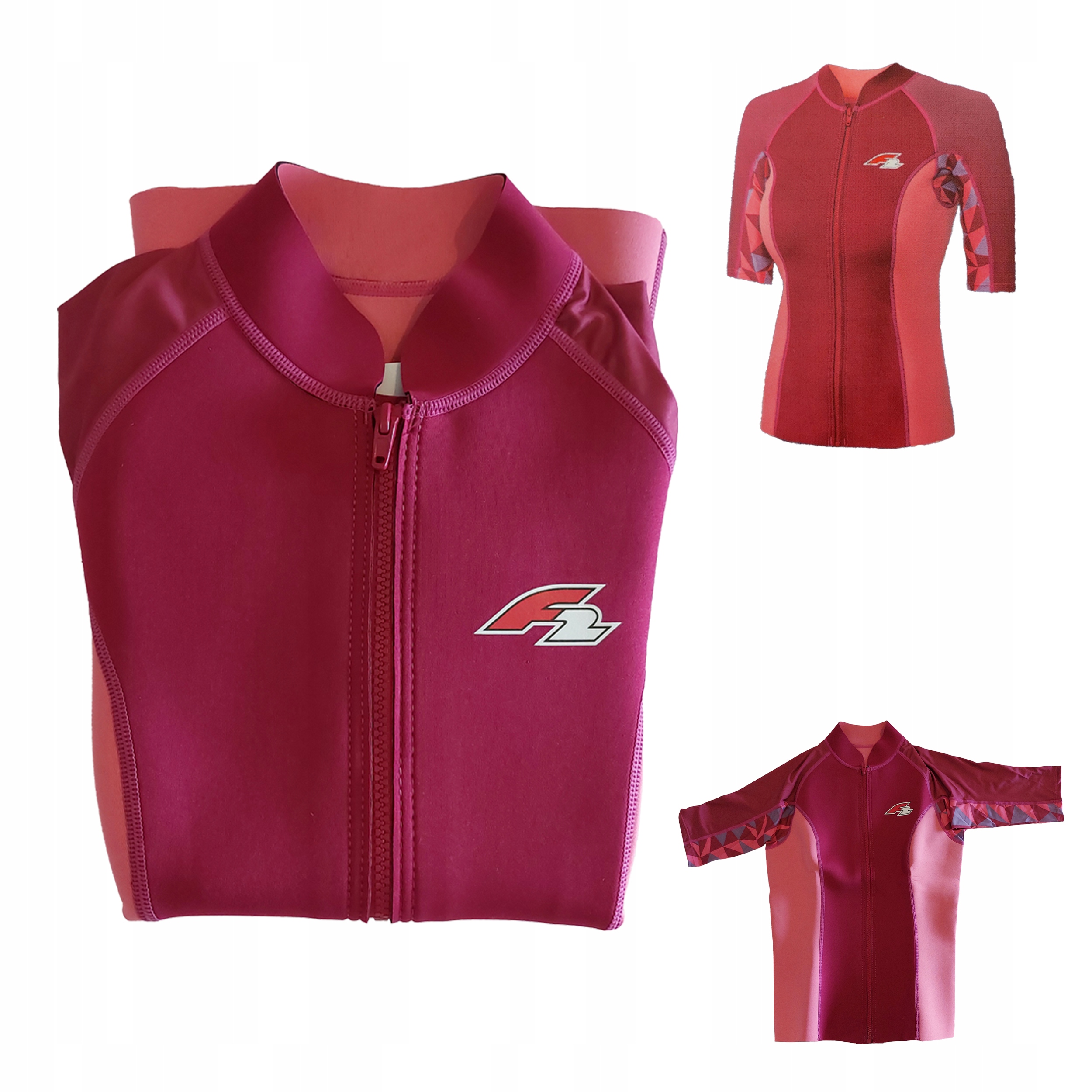 F2 koszulka neoprenowa top do pływania winds pianka 1,5mm krótka damska r.S