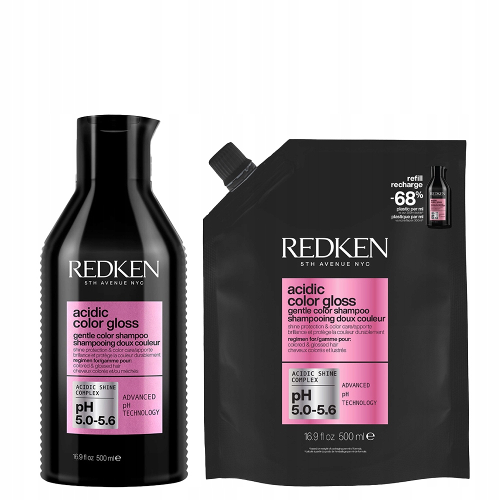 Redken Acidic Color Gloss sada pro barvené vlasy šampon 500, refil 500
