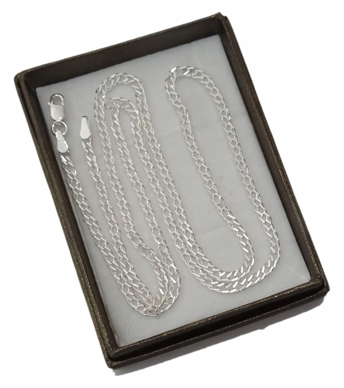 ŁAŃCUSZEK SREBRNY ROMBUS PEŁNY PR. 925 /50 CM.