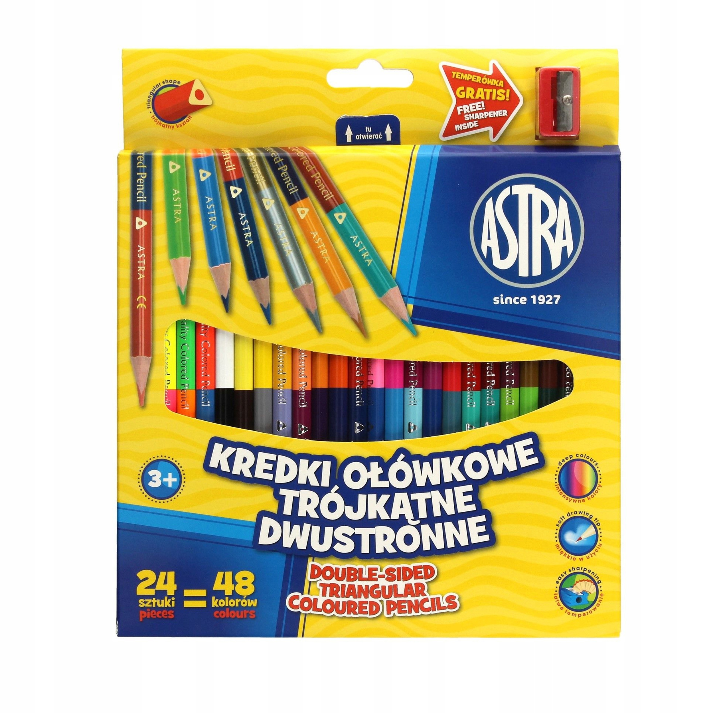 

Kredki Szkolne Ołówkowe Dwustronne 24/48