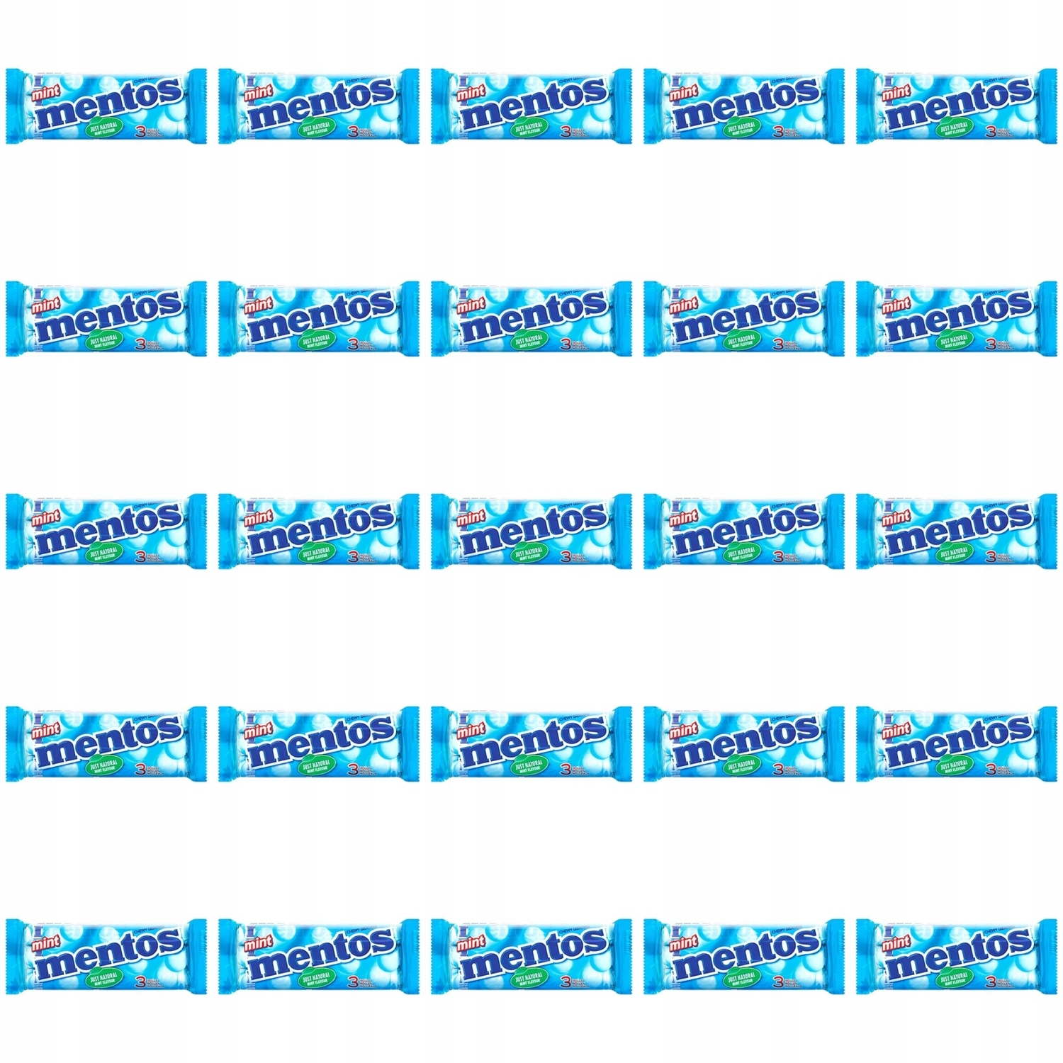 Levně 25 x 114 g Mentos mint žvýkací bonbóny 3pack Karton