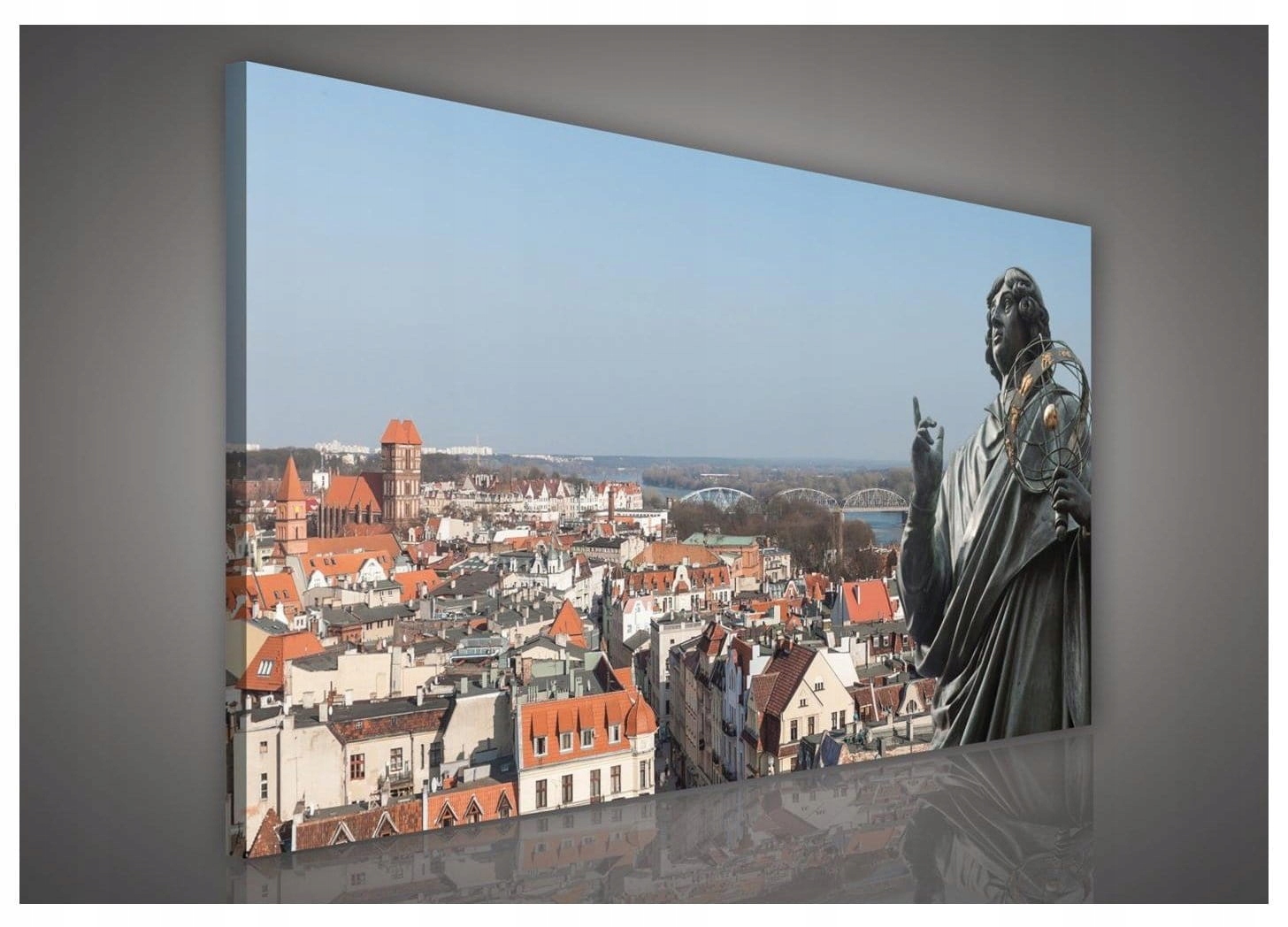 Obraz 100x75 Staré Město architektura červené střechy jehlice socha