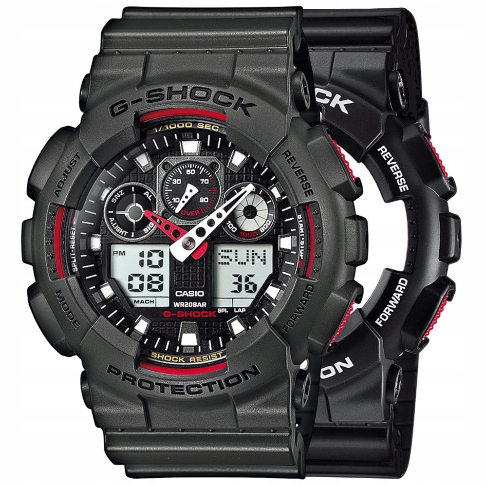 Hodinky Casio G-Shock Set GA-100-1A4ER Bezel 10467795 Pásek 10467764