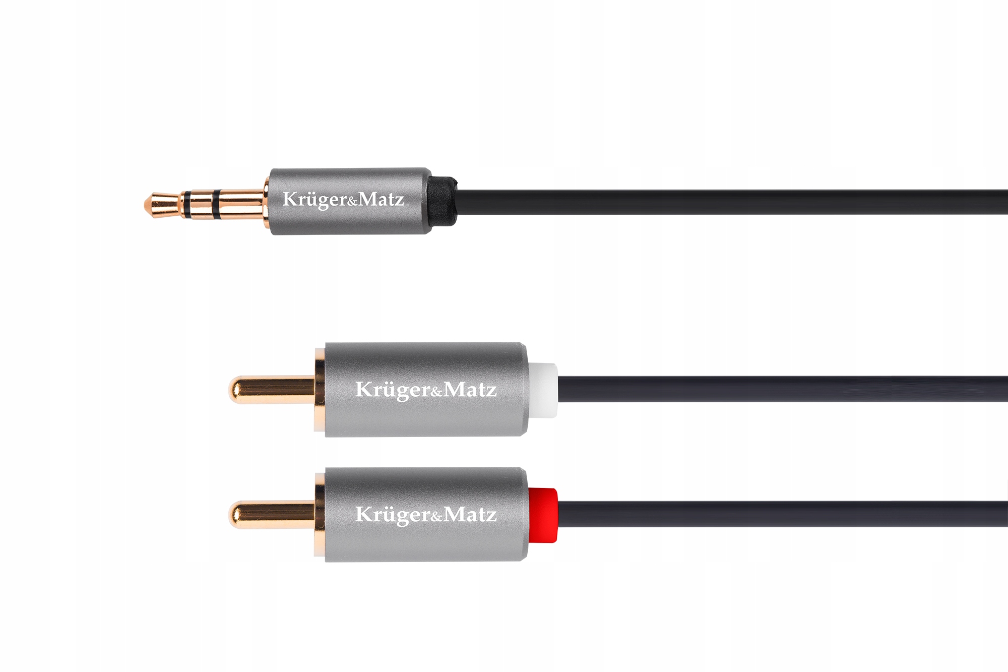 Kabel jack 3. 5 wtyk stereo 2RCA 5m Kruger&Matz Basic Krüger&Matz