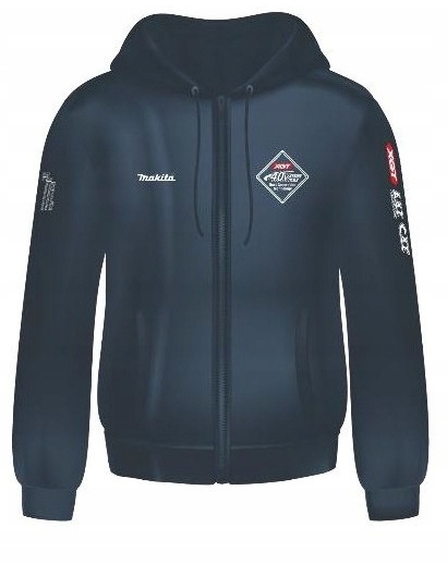 MAKITA R-0368 BLUZA NA ZAMEK Z KAPTUREM Z LOGO XGT ROZMIAR M
