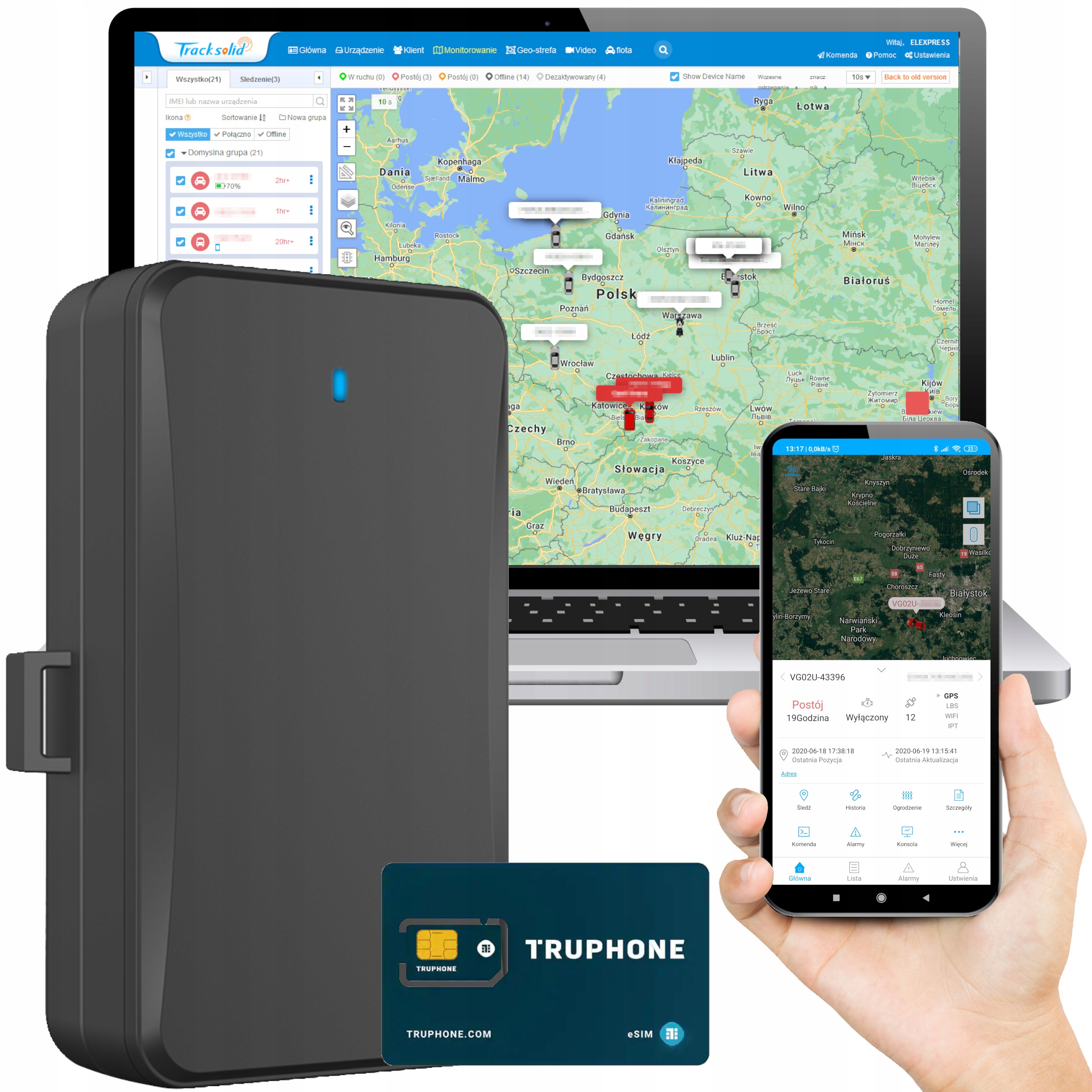 Gps lokátor 4G Lte, osobní, vozidla, baterie 10000 mAh