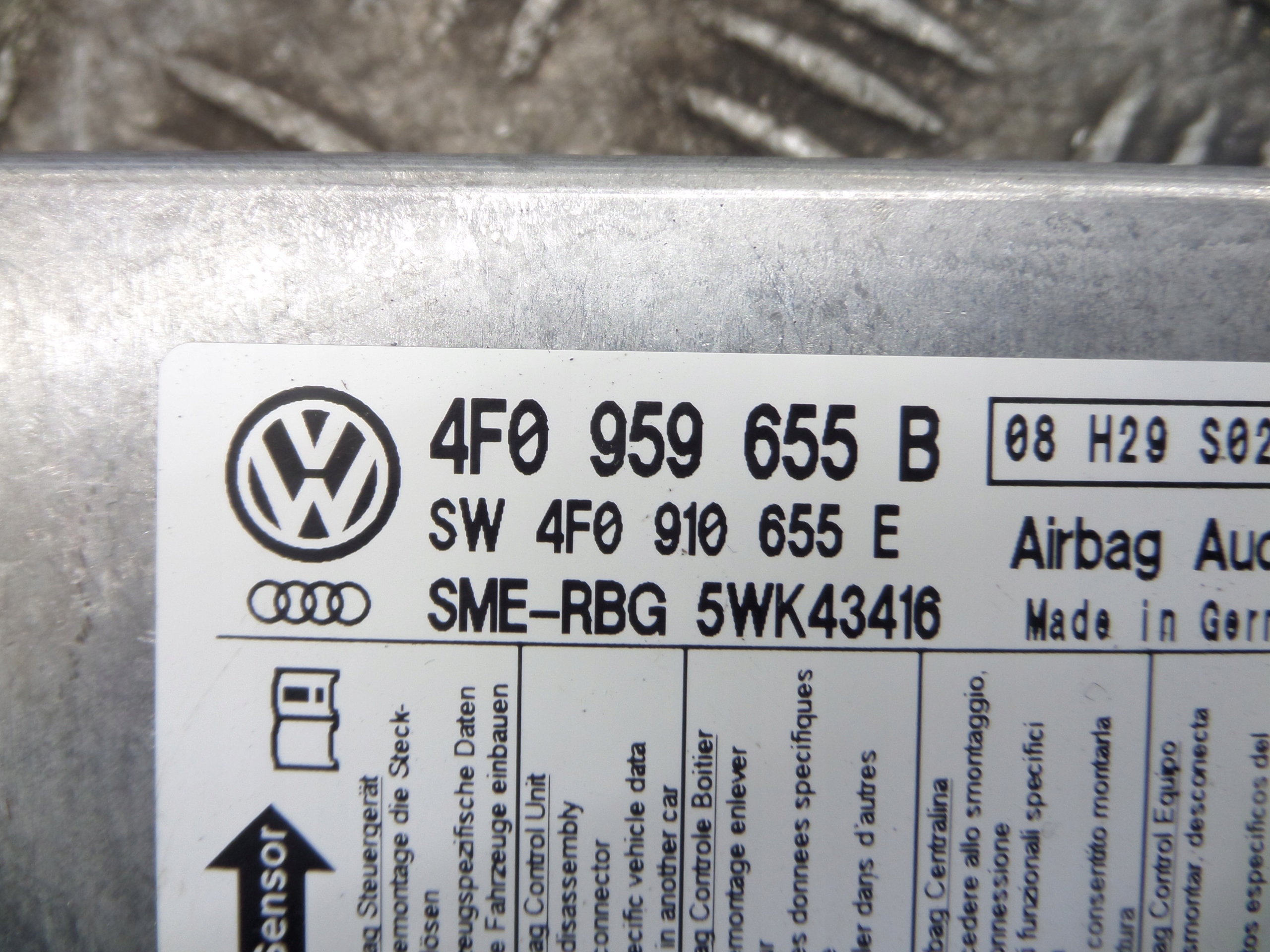 Audi A6 C6 05/11 modul sensor airbag 4F0959655B
