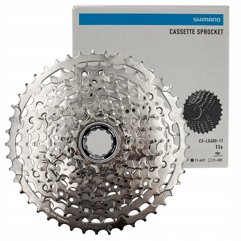 Kazeta Shimano Cues CS-LG400, 11-rz, 11-45, Linkglide, grafitová