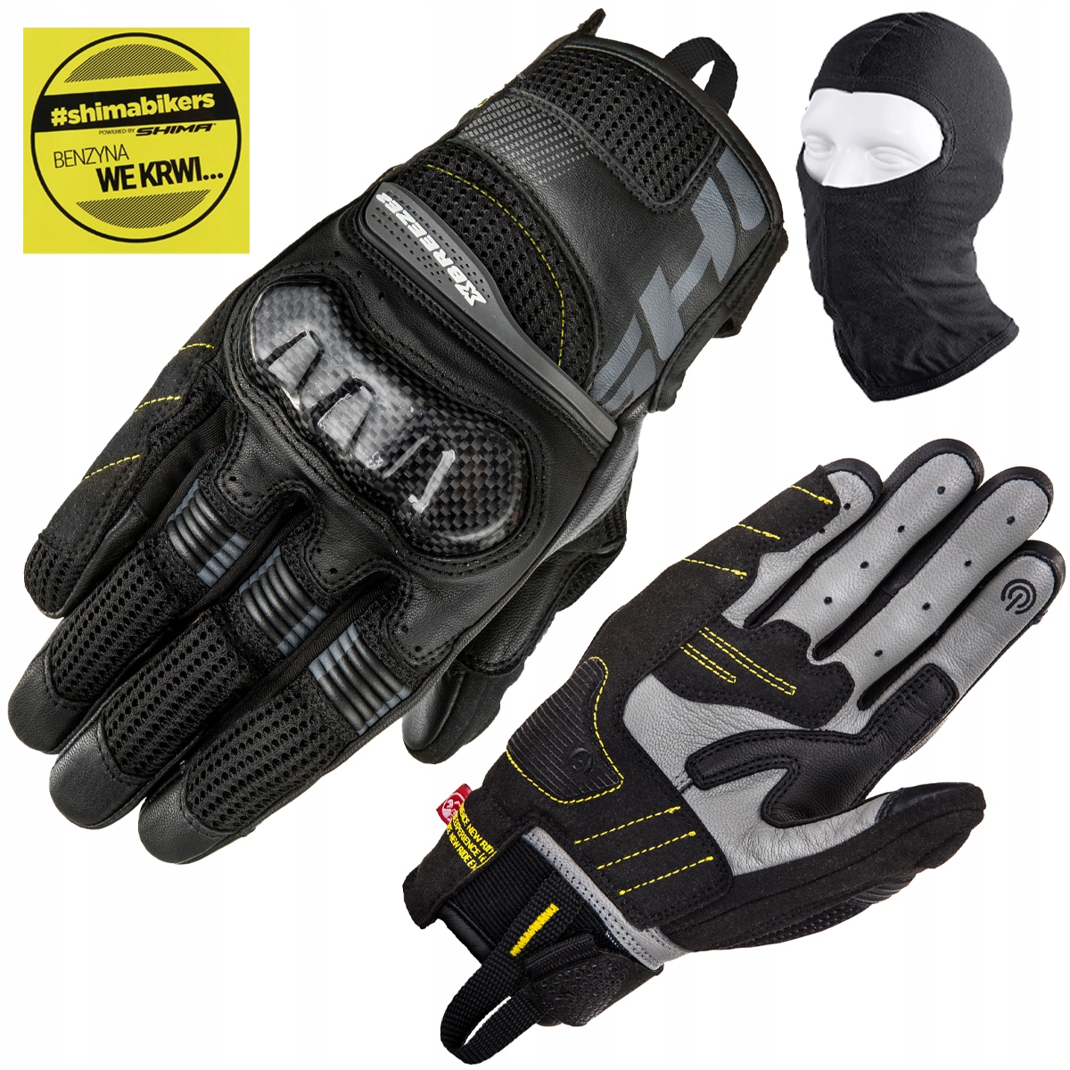 Motocyklové Rukavice Shima X-breeze 2 Black Krátke S Chráničmi