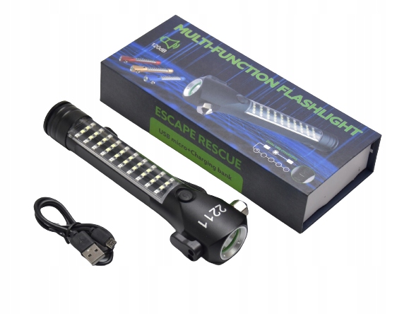 Latarka Led Ratownicza Przecinak Zbijak Powerbank