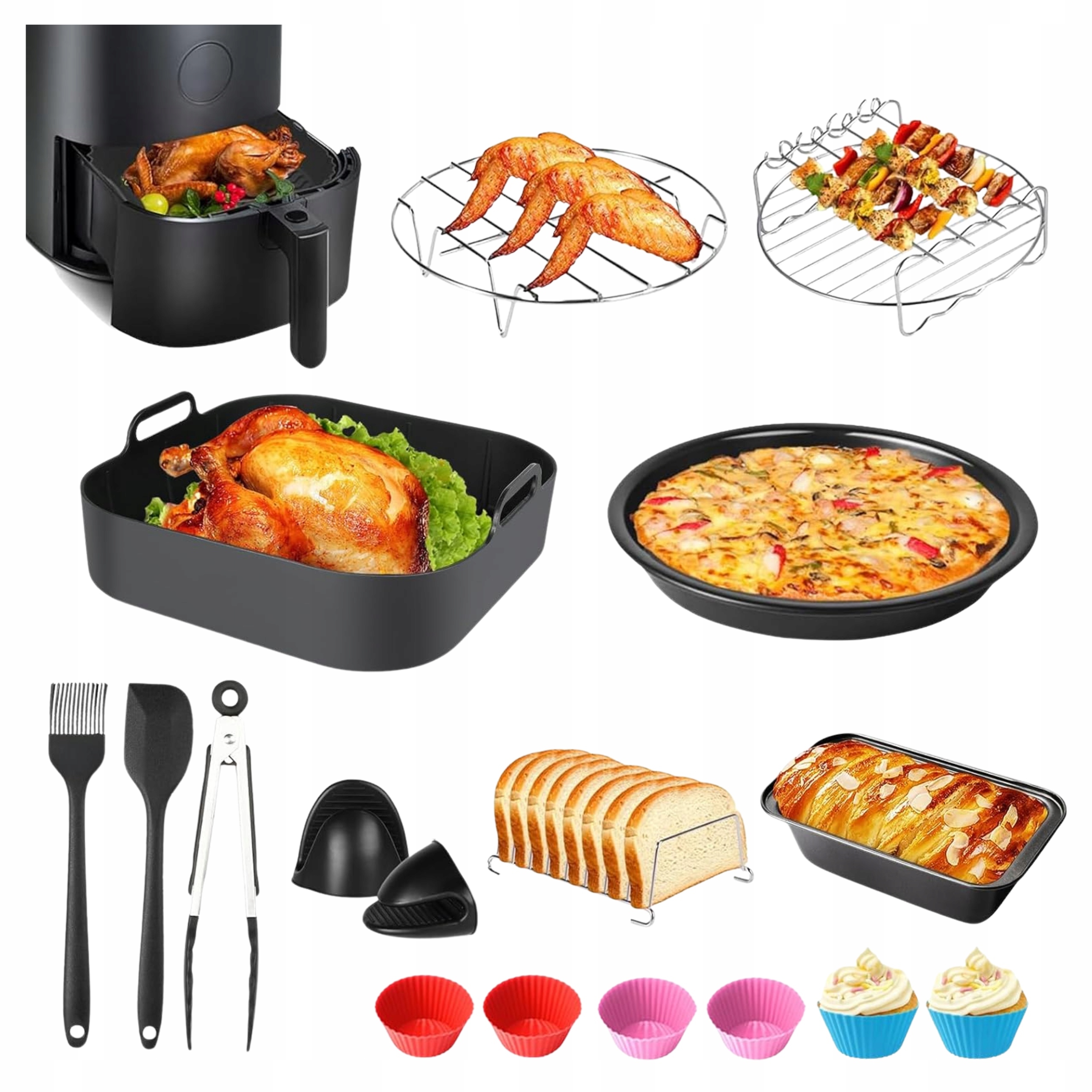 Akcesoria Formy na pečení a Grilování Bez tuku 16 Ks. Bez Bpa