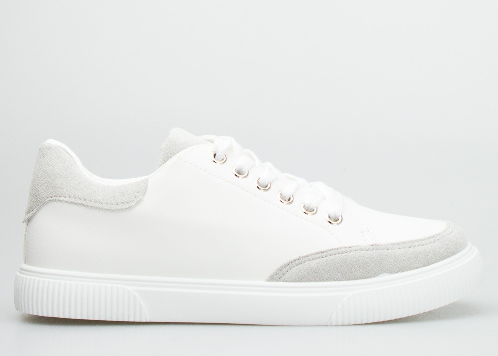 

Białe Szare Tenisówki Damskie Wiązane Klasyczne 37