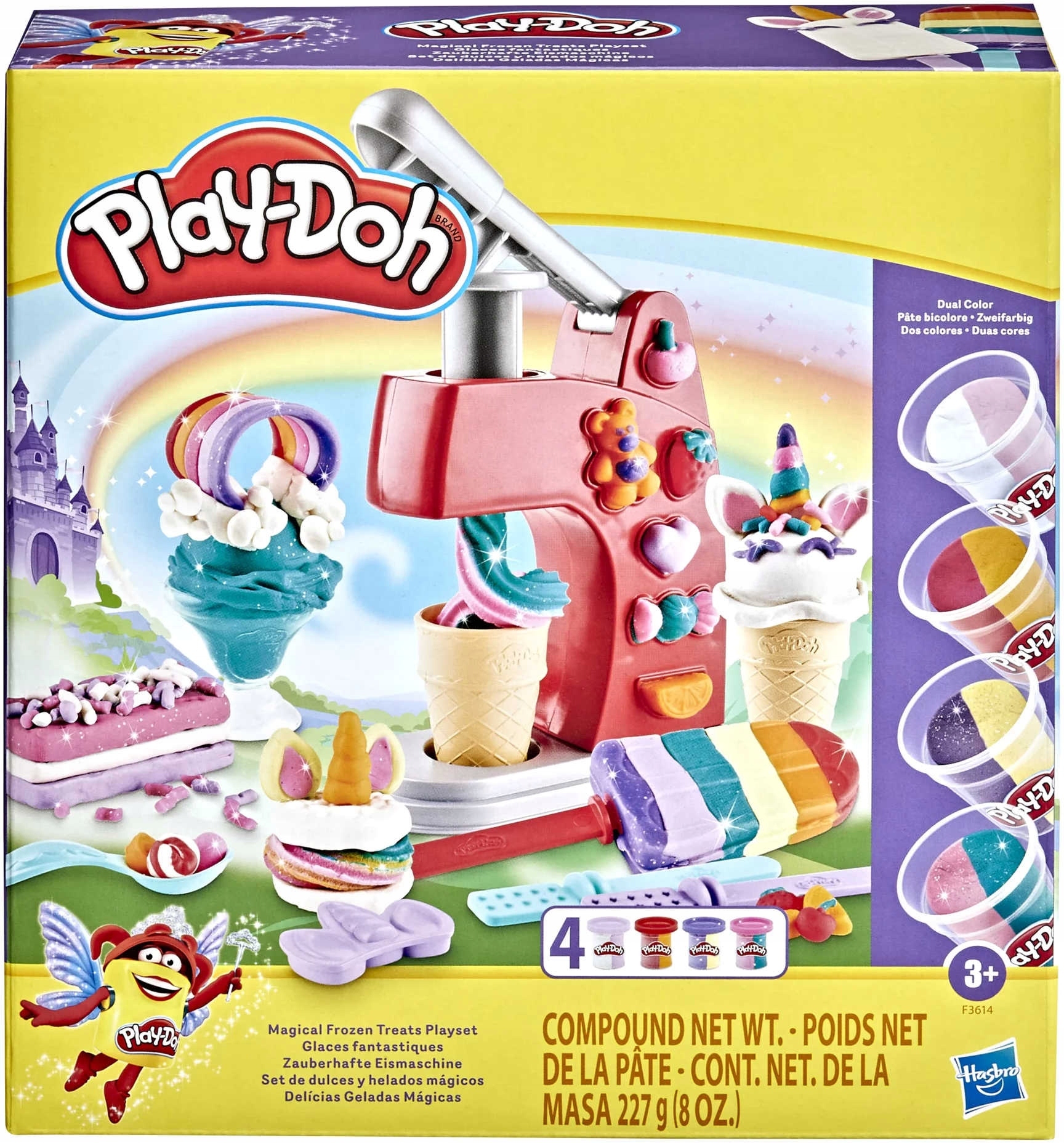 LODZIARNIA PLAY DOH CIASTOLINA LODY TUBY ZESTAW Hasbro FUN FACTORY UNICORN