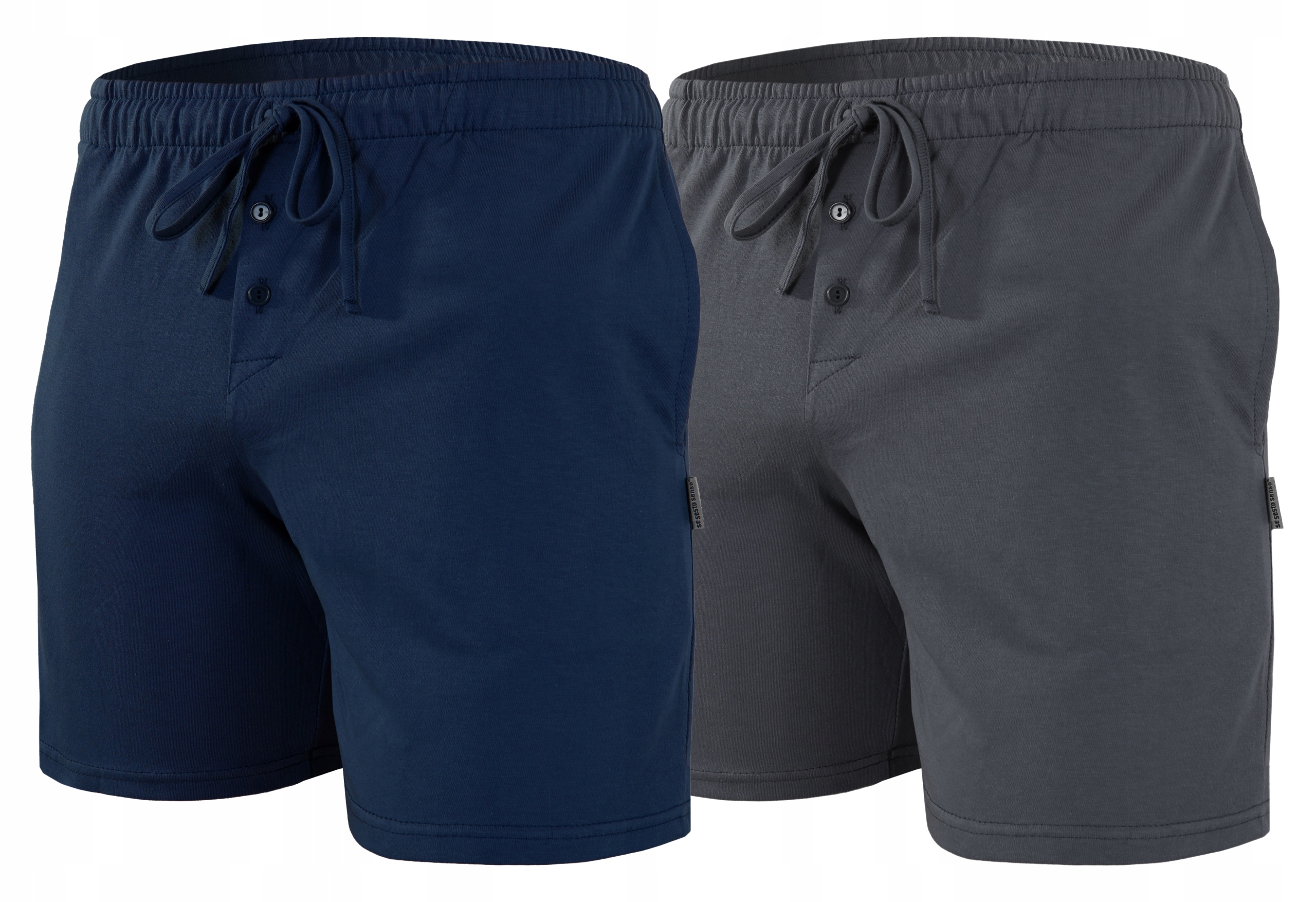 Sesto Senso Pánské krátké bavlněné pyžamové kalhoty 2 kusy vel XXL