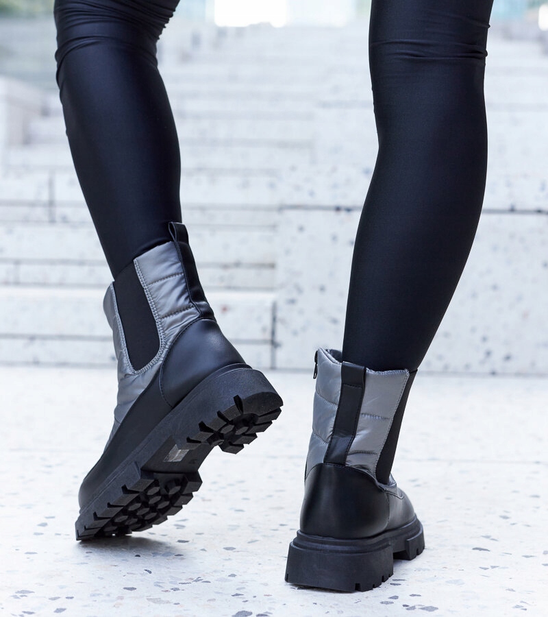 Szare ocieplane śniegowce 25526 rozmiar 37 Płeć kobieta