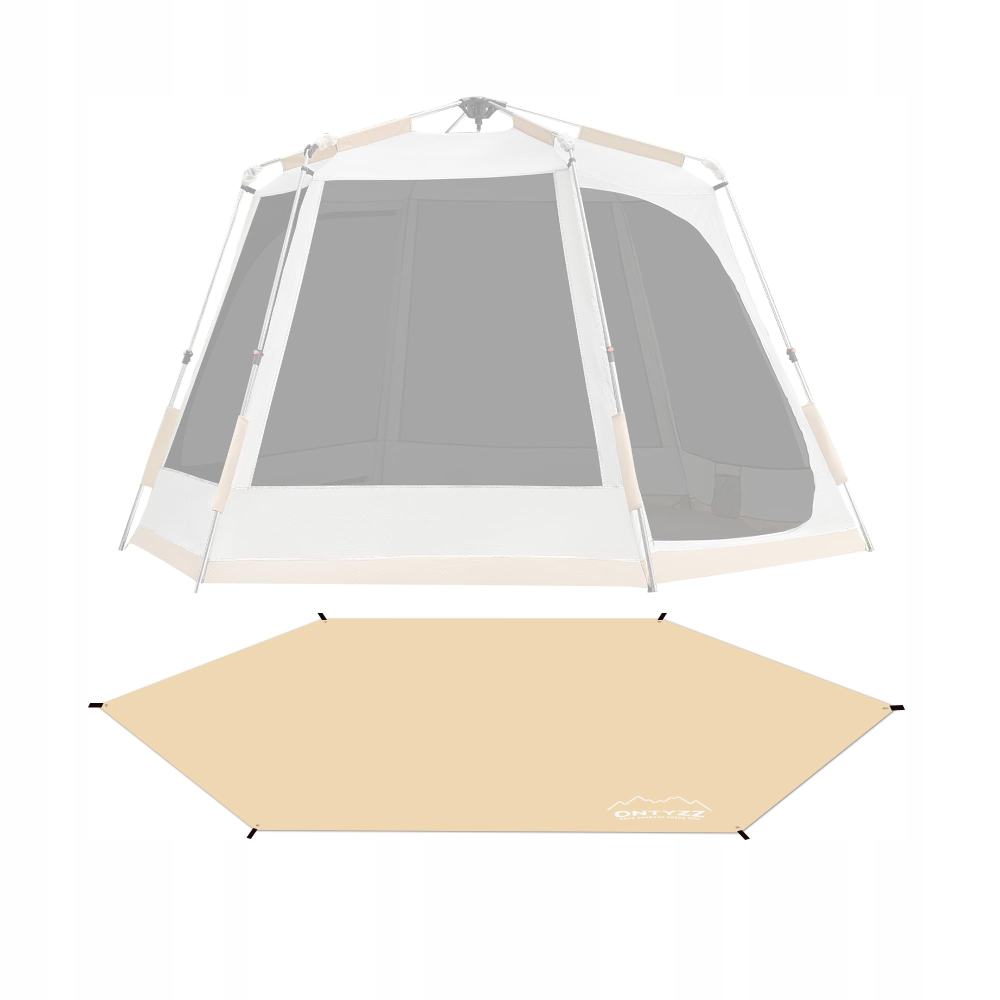 OUTDOOR Zeltunterlage Wodoodporna Lekka Mata Namiotowa z Oczkami 3.3x3.3M — miniatura 6