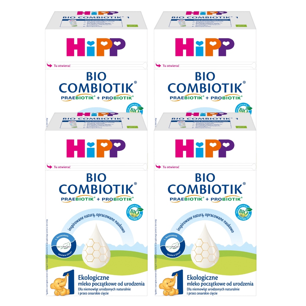 HiPP 1 BIO COMBIOTIK mleko początkowe, 4x550 g