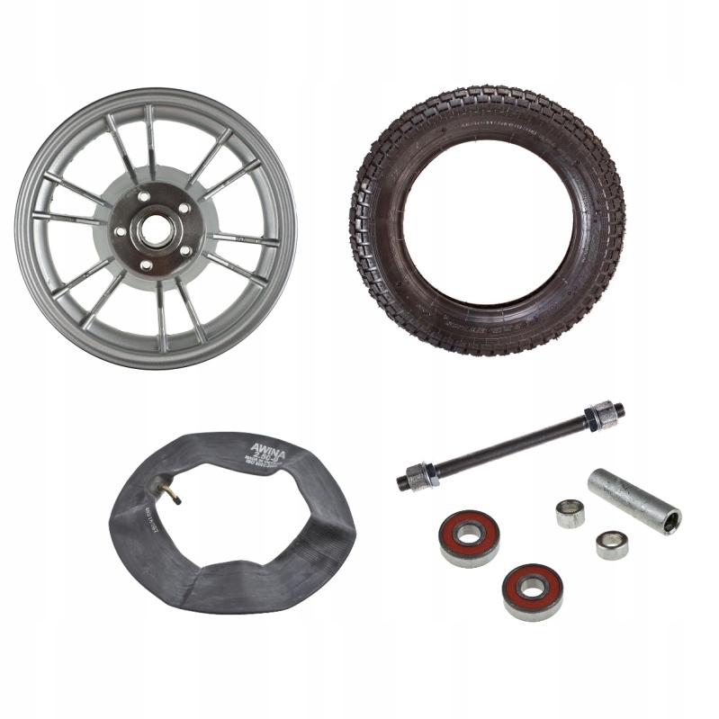 Kompletné koleso Romet Motorynka M1 M2 M3 Pony 301 zadné 9 palcov strieborné