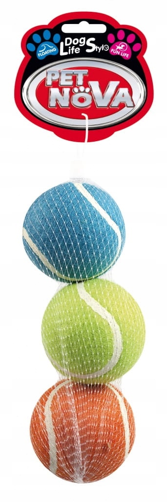 

Pet Nova Zabawka dla Psa Piłki Tenisowe 3szt 6cm
