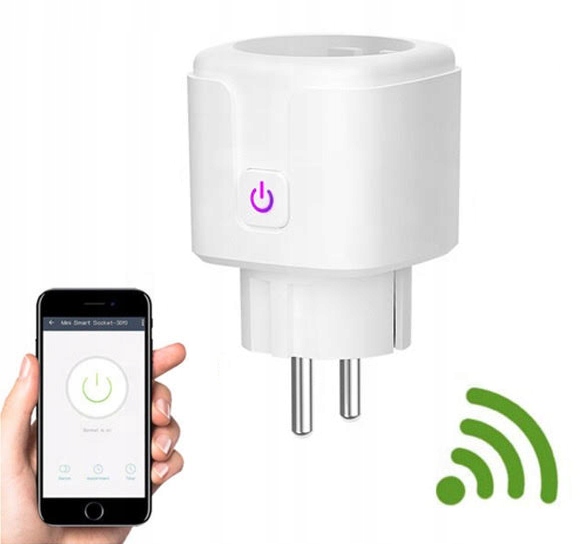 INTELIGENTNA WTYCZKA GNIAZDO SMART Z WATOMIERZEM 230V 20A WIFI TUYA