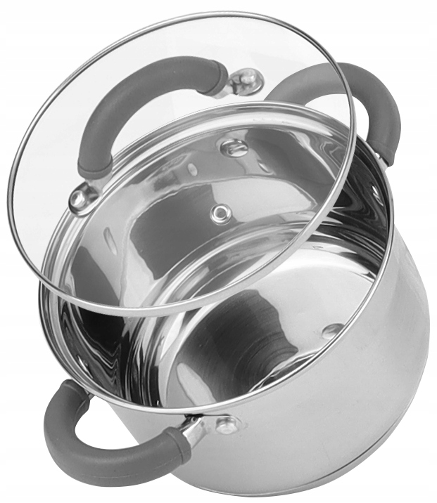

Garnek Indukcję Stalowy z Pokrywką silikon 1,8L 16