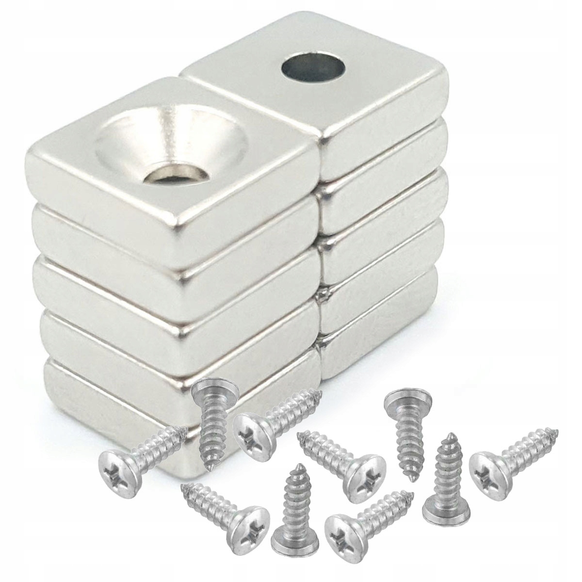 

Magnes Neodymowy 10x10x3mm [7/3,5] Pod Wkręt 10SZT