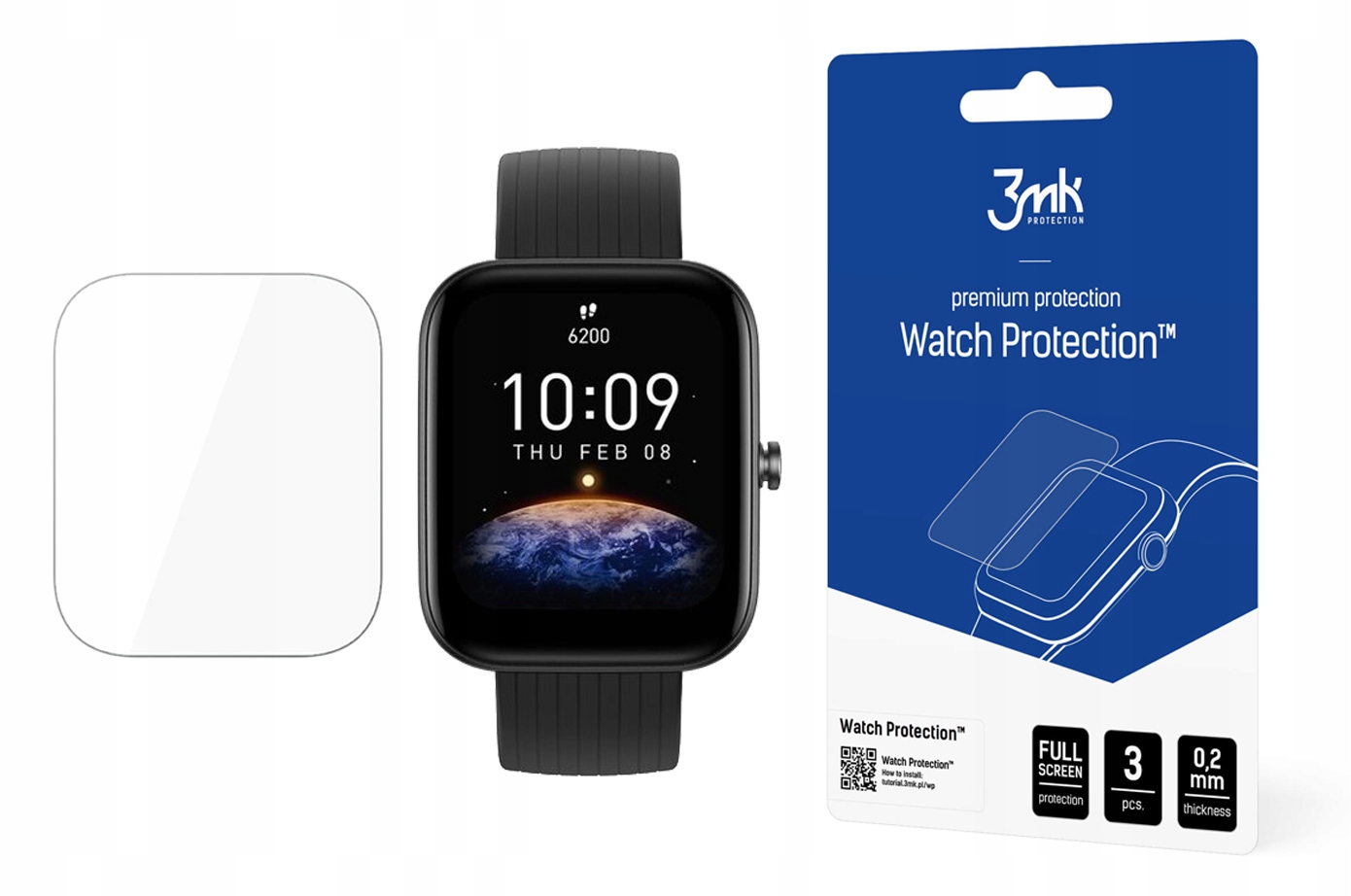 

3mk Folia Fullscreen Arc do Amazfit Bip 3 3 Pro