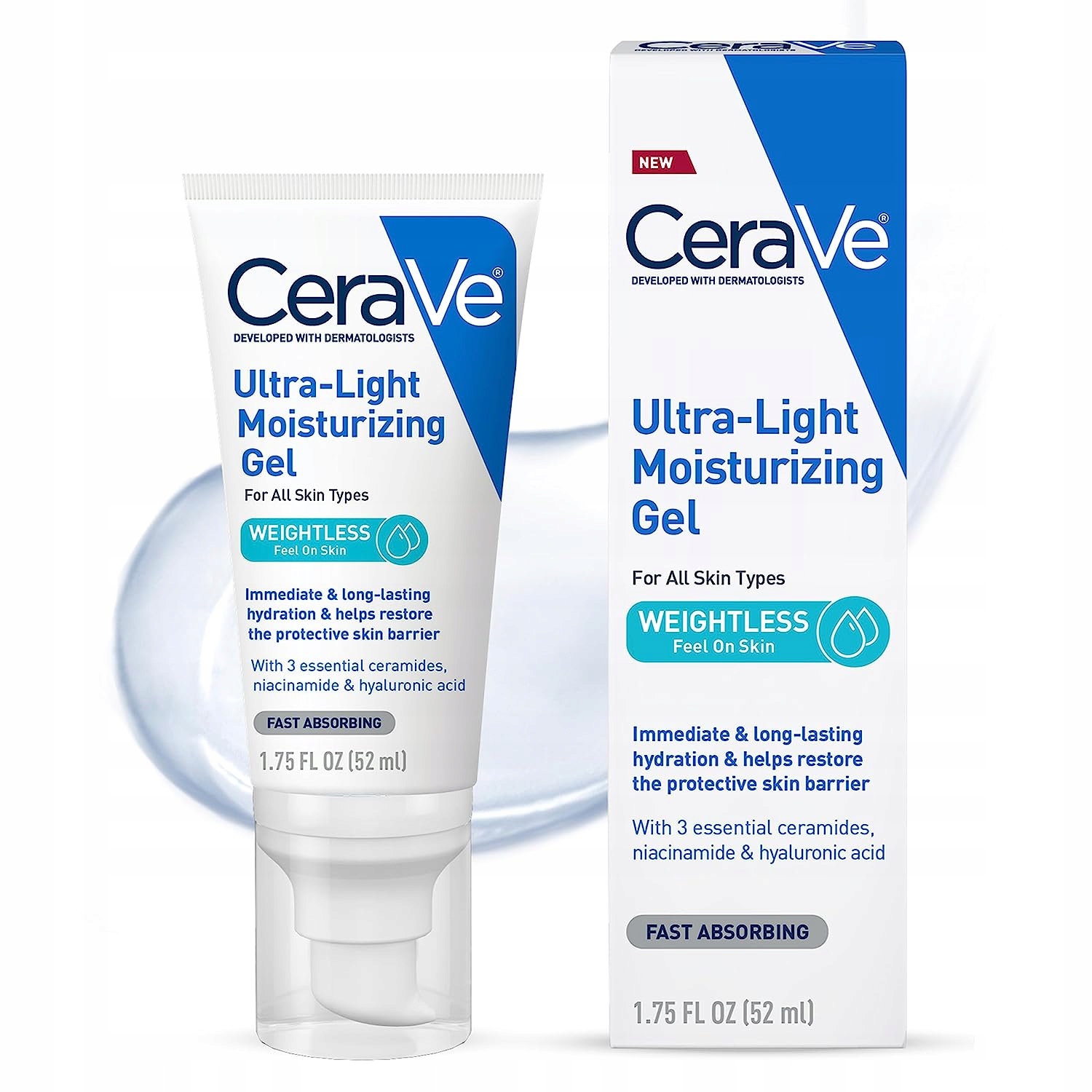 CeraVe Ultra-Light Moisturizing Gel Ultralekki żel nawilżający 52 ml