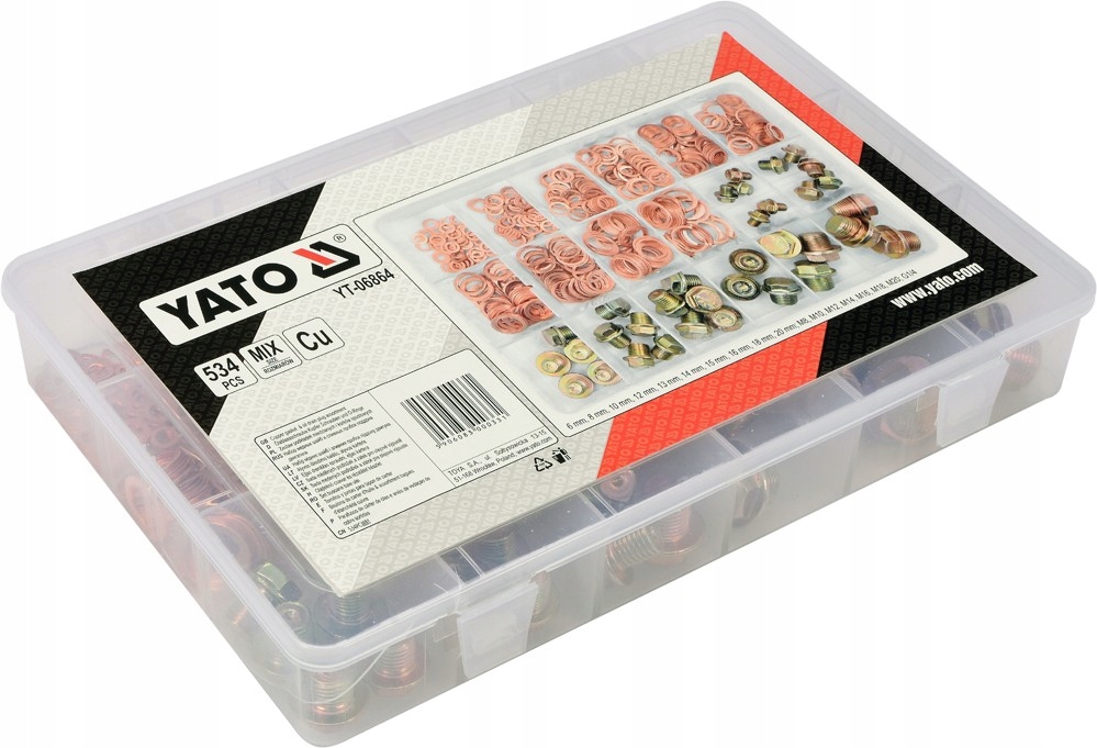 PODKLADKI KORKI SPUSTOWE OLEJU 534CZ YATO YT 06864 Producent code YT 06864