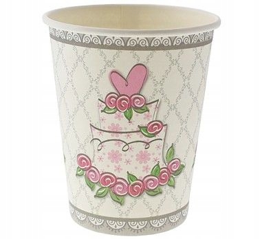 Kubeczki jednorazowe papierowe tort- 6 szt