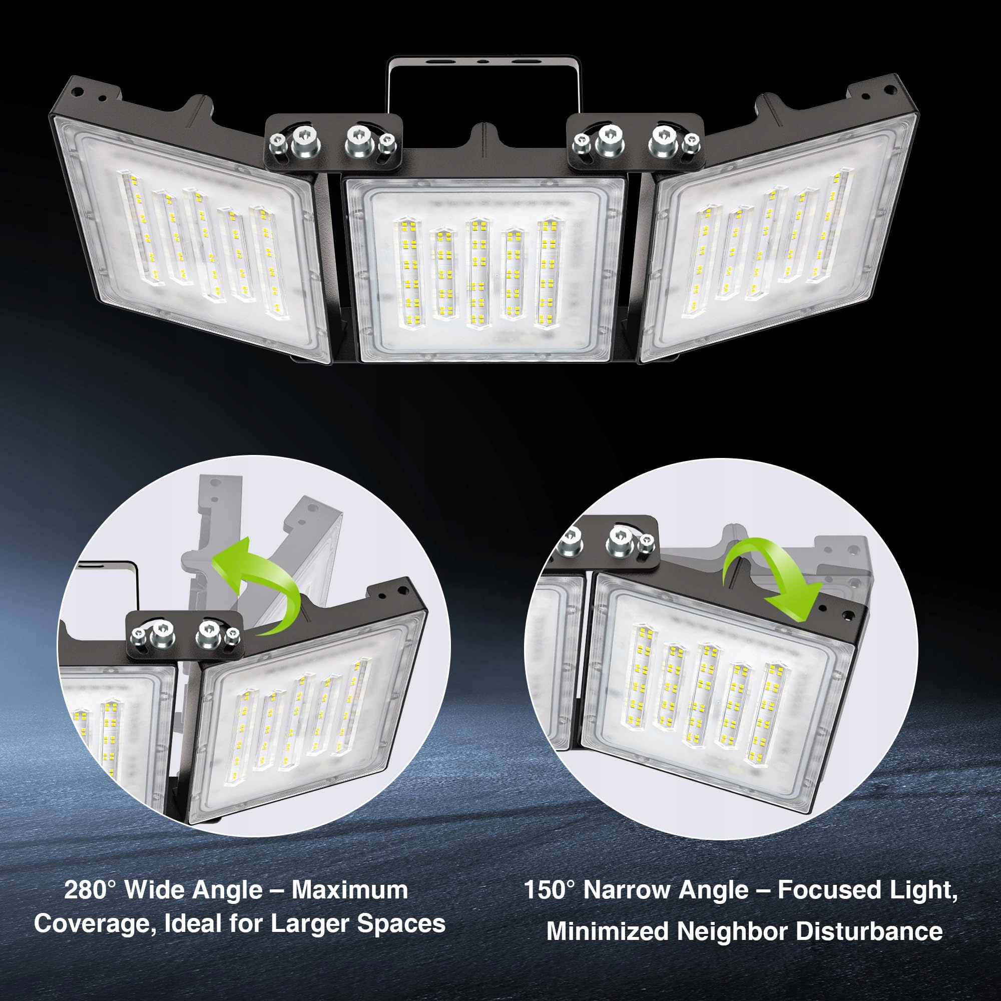Naświetlacz LED 300W 30000lm 6000K IP66 Do Basenu Ogrodu Magazynu STASUN — miniatura 2