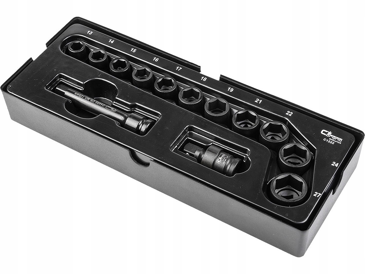 WKŁAD - NASADKI UDAROWE 1/2' 13-27 MM 13 ELEM. (TACKA C1101 W ZESTAWIE) Kod producenta C1222